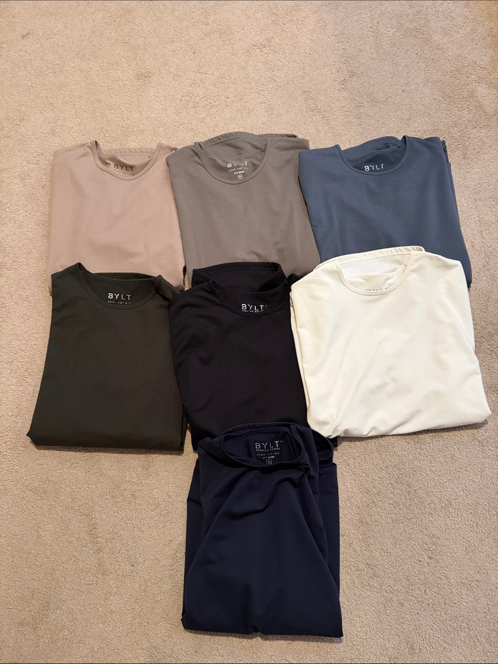 BYLT Basics Short Sleeve Tees - Beige, Taupe, Blue, Olive, Black, White, Navy